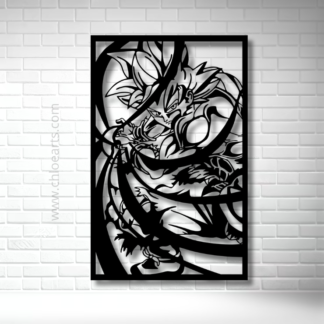 Goku Kamehameha SVG | Dragon Ball Wall Art | Anime Silhouette Cut File | Laser Cut, CNC, Cricut, Digital Download